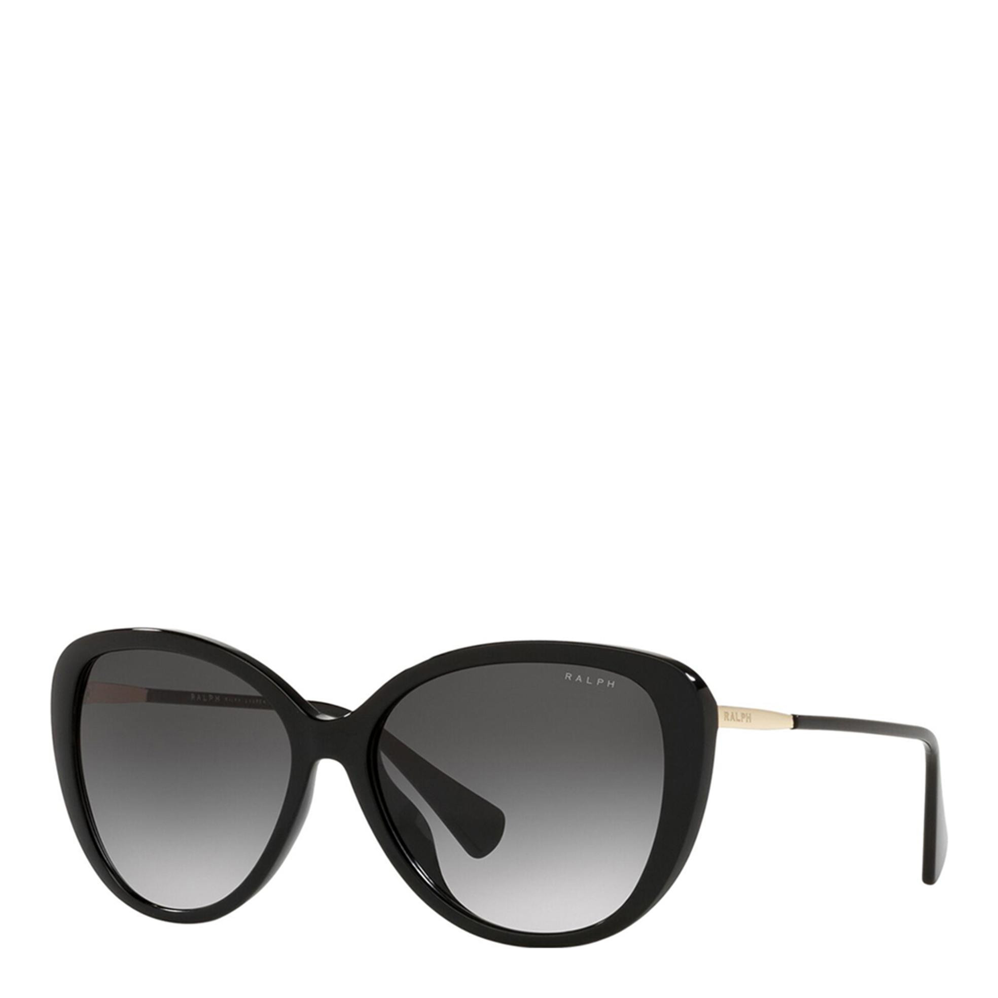 Shiny Black Cat Eye Sunglasses | BrandAlley