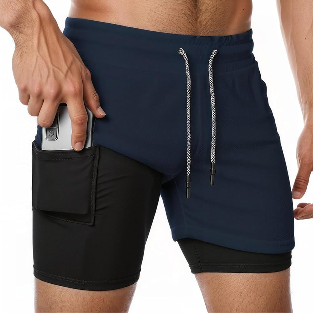 Running Shorts for Men, Athletic Gym Lightweight Shorts with Pockets, Workout, Training | Amazon (US)