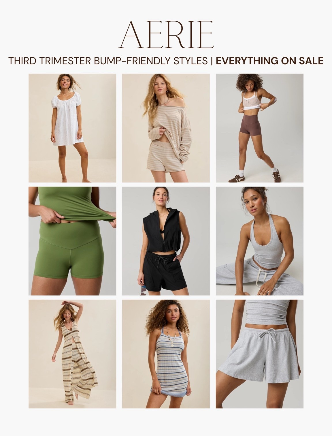 [7/14/26] bump-friendly styles on sale @Aerie I’m comfortably wearing size small/medium in my third trimester

#LTKBump #LTKPetite #LTKSaleAlert