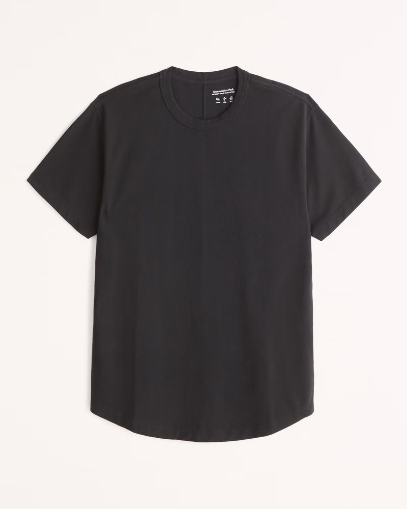 Pique Curved Hem Tee | Abercrombie & Fitch (US)