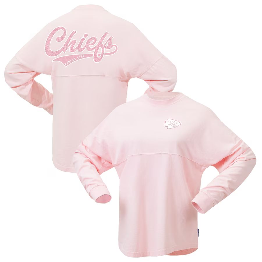 Kansas City Chiefs Fanatics Branded Women's Millennial Spirit Jersey T-Shirt - Pink | Fanatics