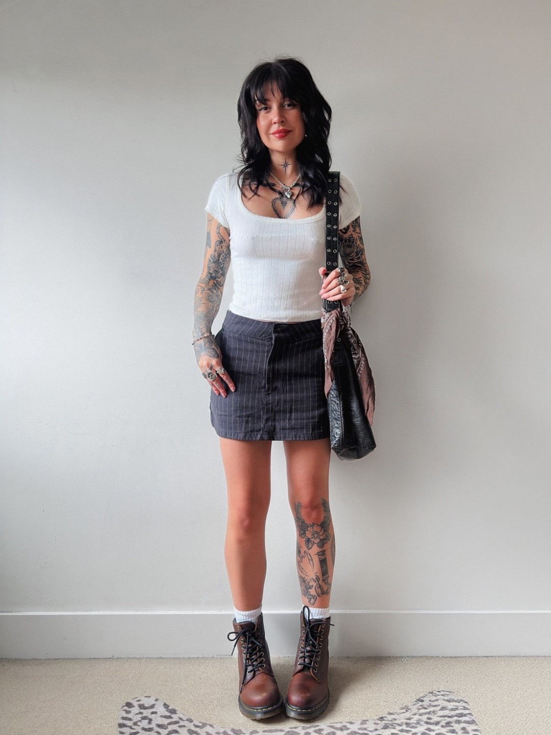 skirt: dickies
top: free people
boots: dr martens 
bag: bdg 

#LTKuk #LTKshoes #LTKspring