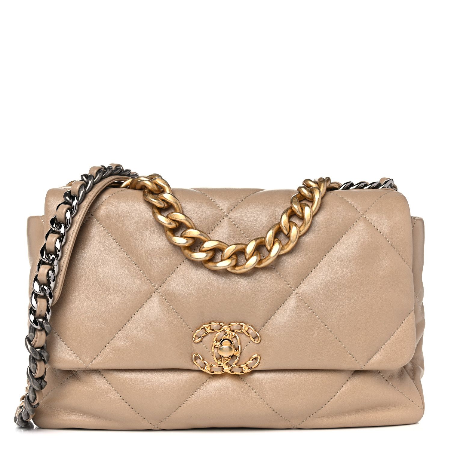 CHANEL

Lambskin Quilted Large Chanel 19 Flap Beige | Fashionphile