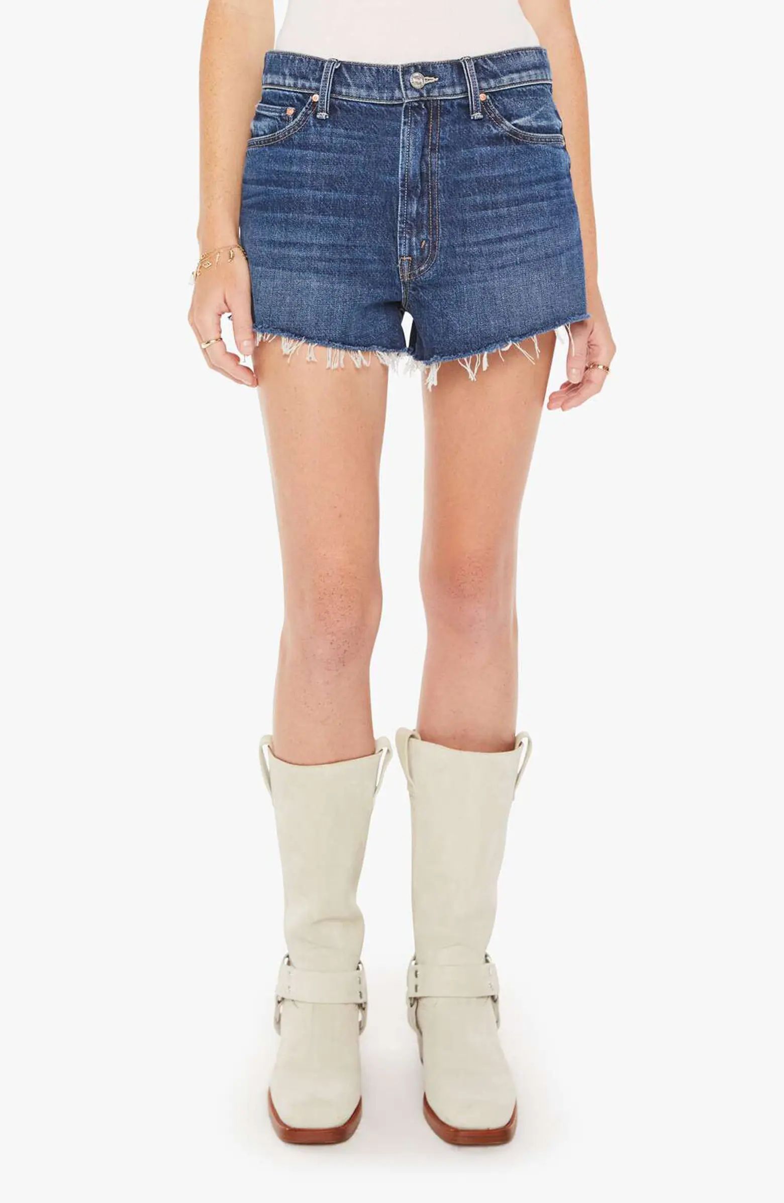 MOTHER The Dodger Frayed Hem Denim Shorts | Nordstrom | Nordstrom