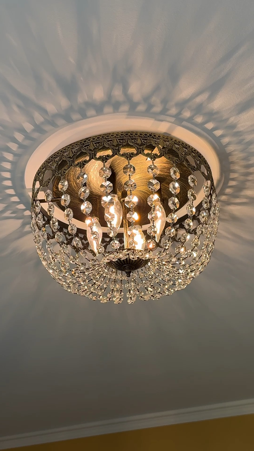 The most beautiful flushmount crystal light for under $150! 