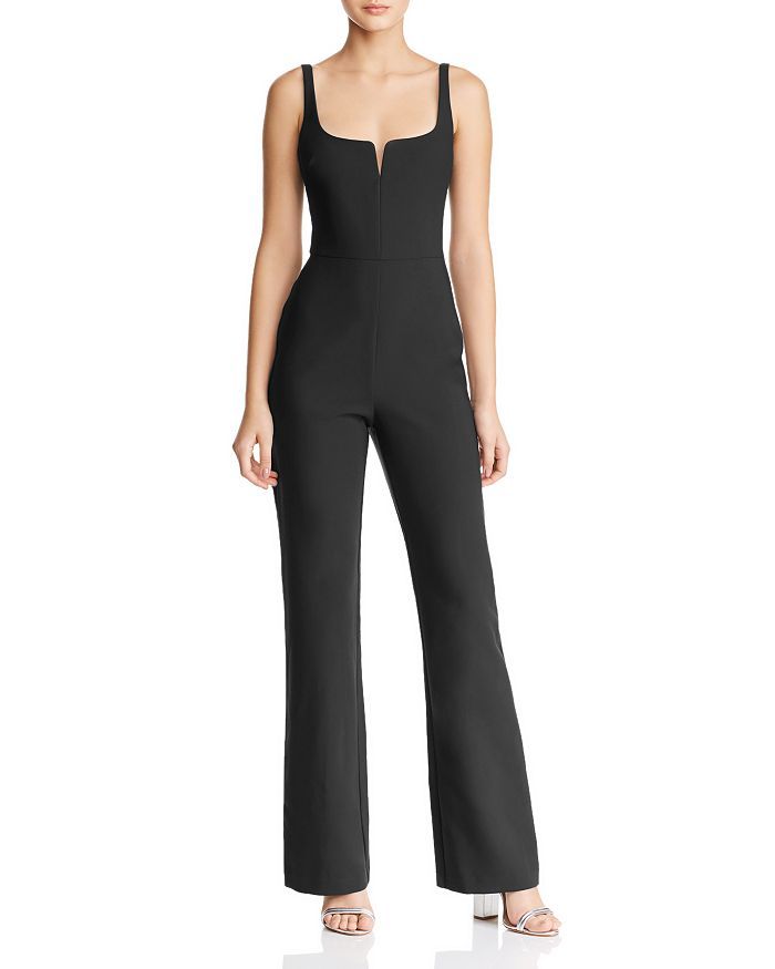 Notched Neckline Straight-Leg Jumpsuit | Bloomingdale's (US)