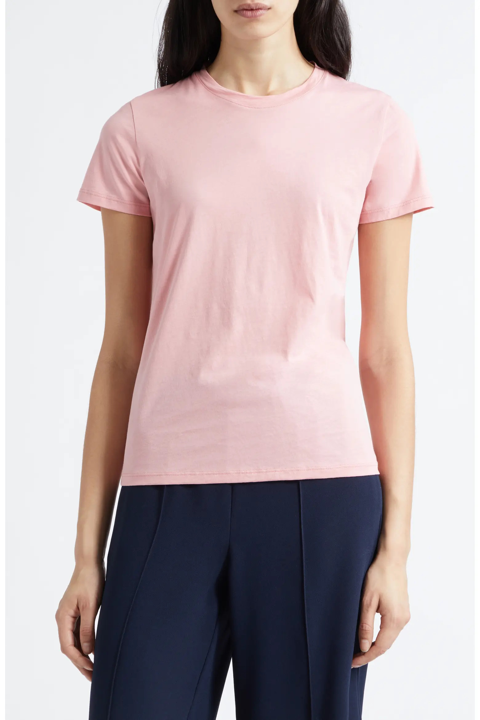 Essential Crewneck Pima Cotton T-Shirt (Women) | Nordstrom | Nordstrom