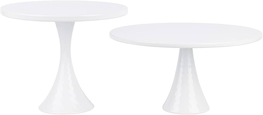 VILAVITA 2 Pieces Cake Stands Set Modern Round Cupcake Stands Metal Dessert Display Cake Stand, W... | Amazon (US)