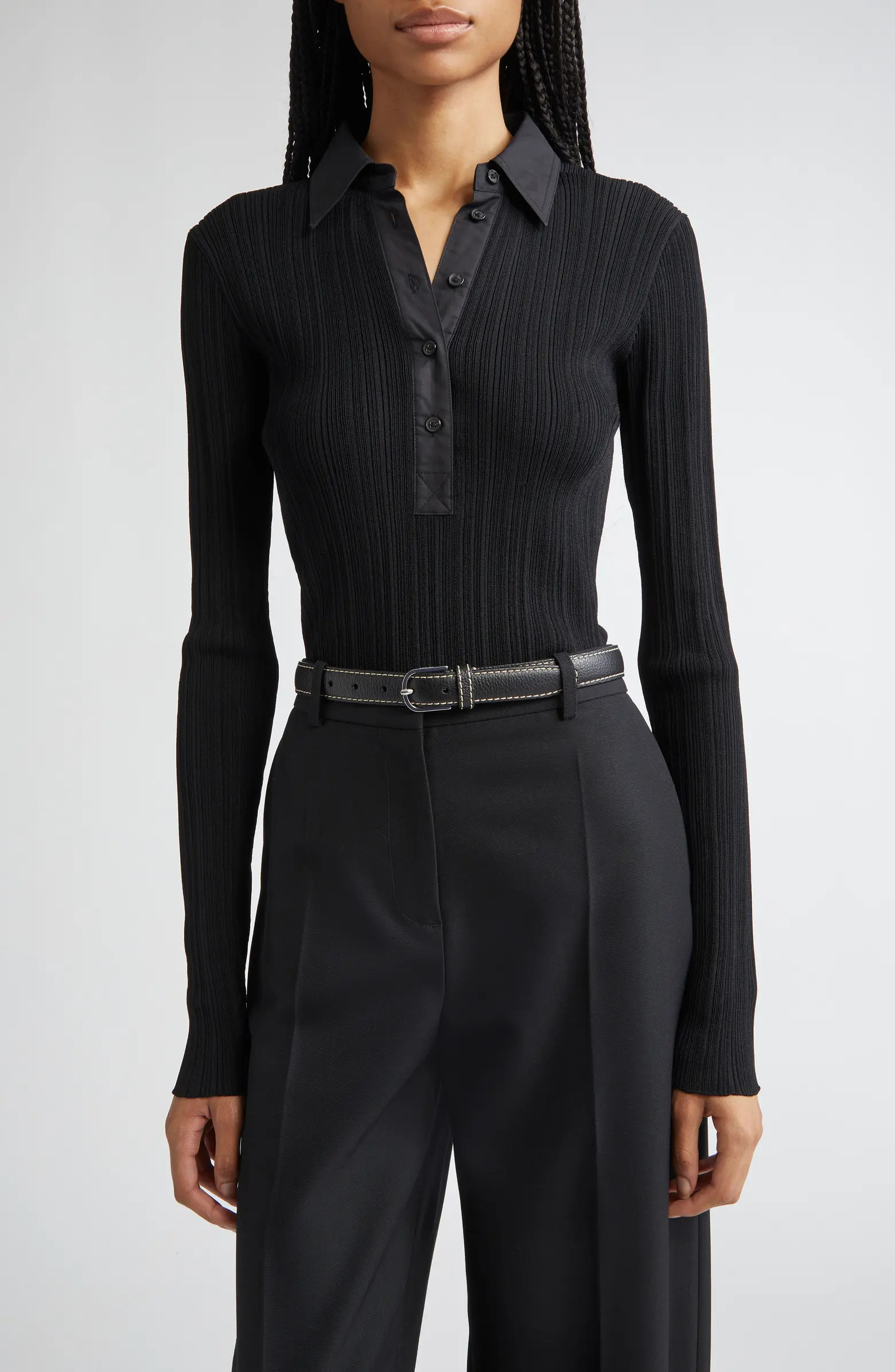 Half Placket Long Sleeve Knit Polo | Nordstrom