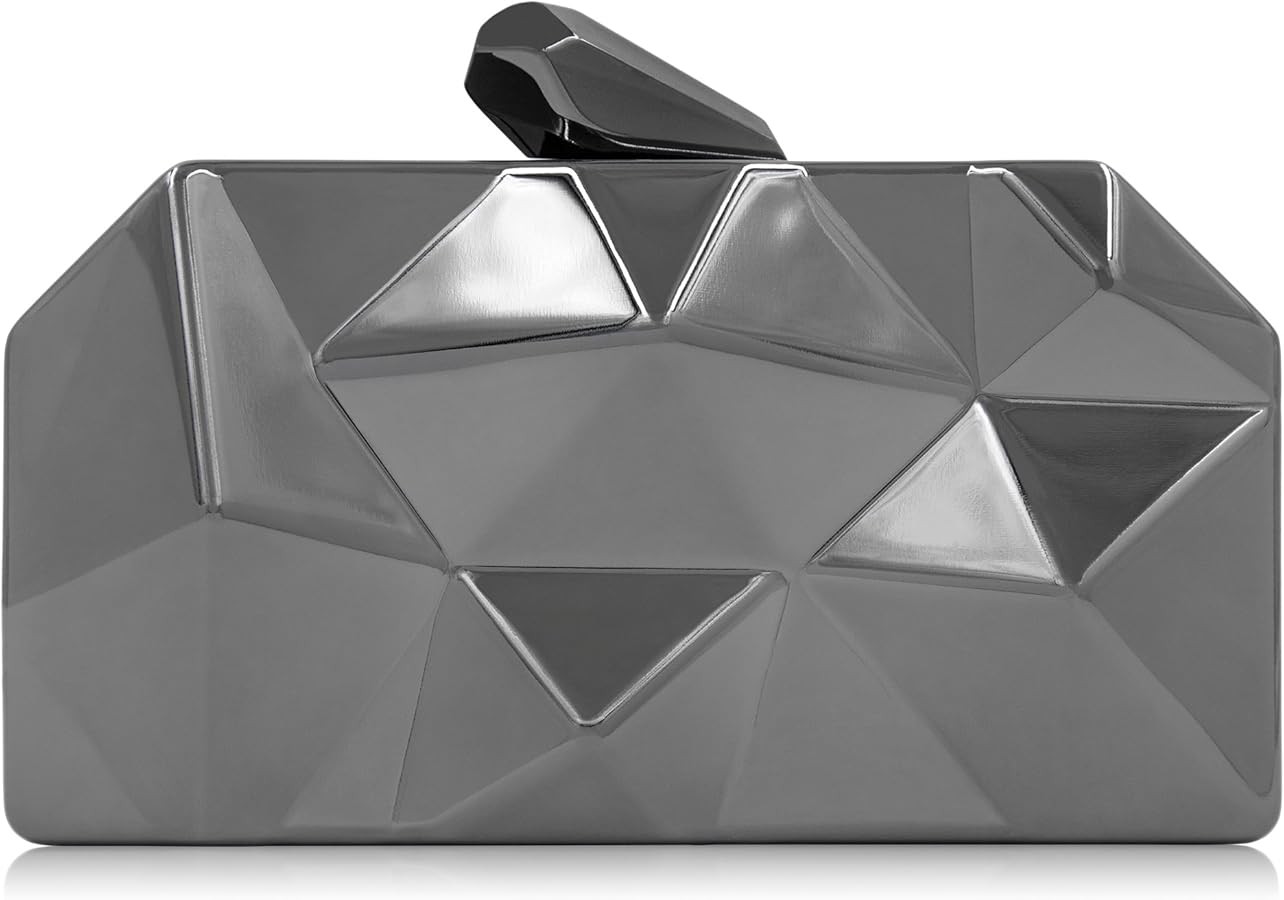 Milisente Women's Clutch Purses Metallic Bridal Party Geometric Evening Clutches Bags Cocktail Fo... | Amazon (US)
