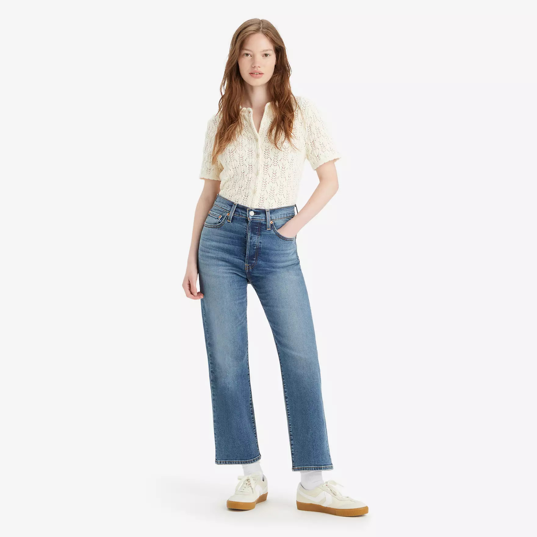 Ribcage Straight Ankle Jeans - Blue | Levi's® GB | Levi's UK