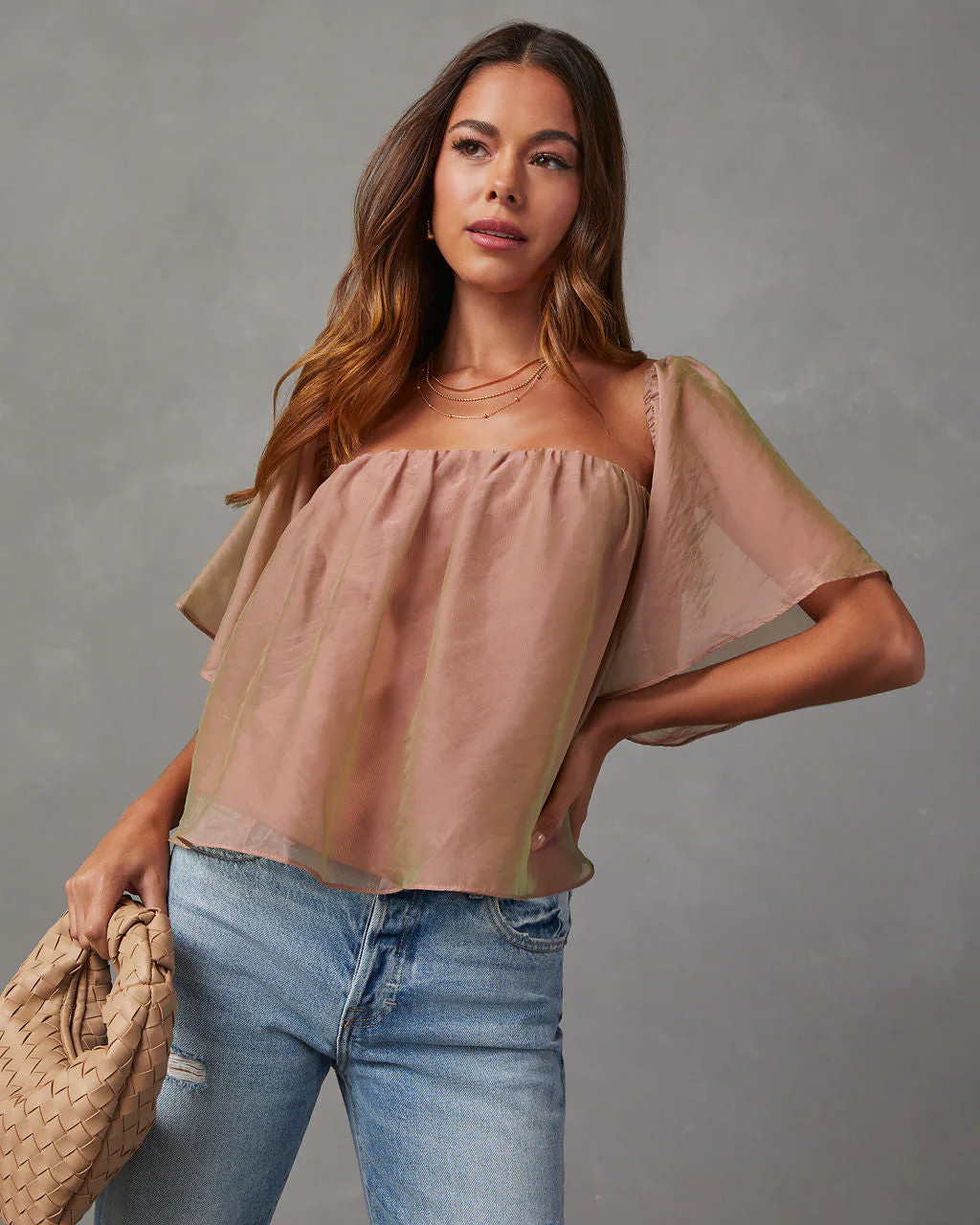 Cayla Chiffon Off The Shoulder Top | VICI