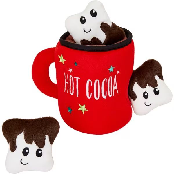 FRISCO Holiday Hot Cocoa Hide & Seek Puzzle Plush Squeaky Dog Toy, Small/Medium - Chewy.com | Chewy.com