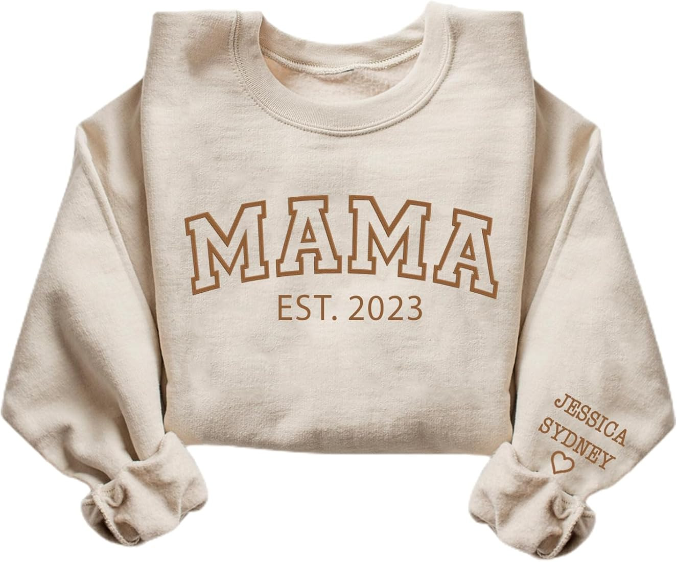 IZI POD Custom Embroidered Sweatshirts Design Your Own, Custom Crewneck Sweatshirt, Add Your Own ... | Amazon (US)