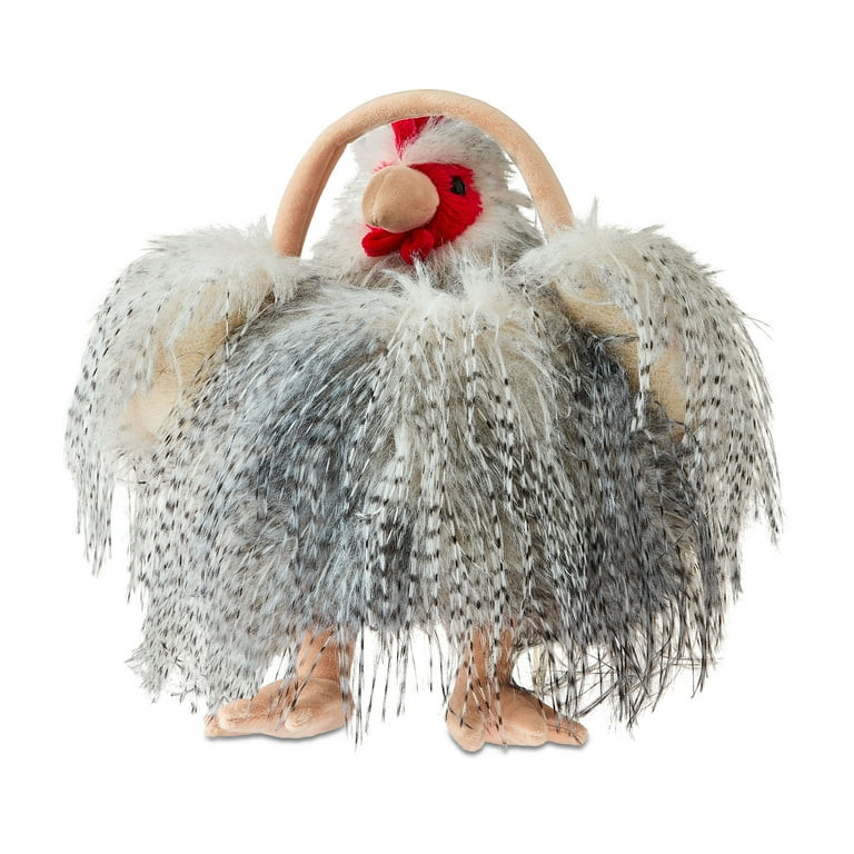 Plush Rooster Basket, Gray, 12" x 12", Easter by Way To Celebrate | Walmart (US)