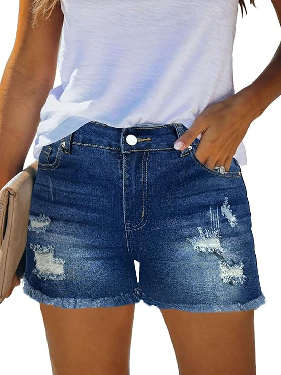 MixShe Shorts for Women Pants Womens Jeans Cowboy Fashion Beach Vacation Clothes Summer Outfits | Amazon (US)