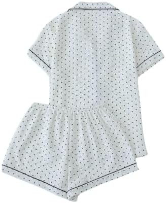 Verdusa Pajamas For Women Set 2 Piece Summer Pajama Sets Cute Pjs Lounge Matching Button Shirt wi... | Amazon (US)