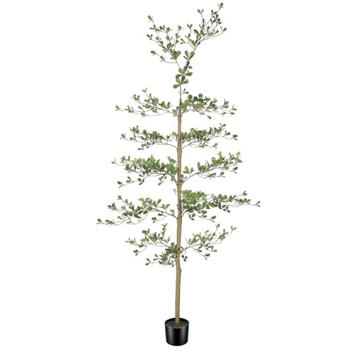 Black Olive Tree Artificial 8ft - Faux Black Olive Tree with Natural Trunk and Realistic Leaves -... | Amazon (US)