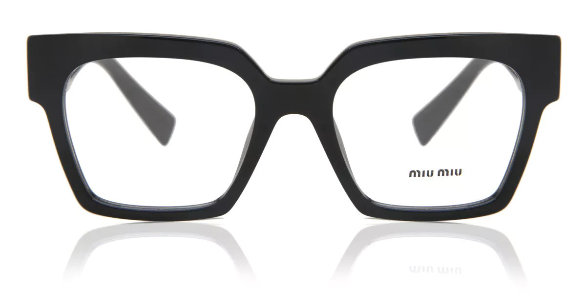 Miu Miu MU04UV 1AB1O1 Women’s Glasses Black Size 52 - Free Lenses - HSA/FSA Insurance - Blue Light Block Available | SmartBuyGlasses Global