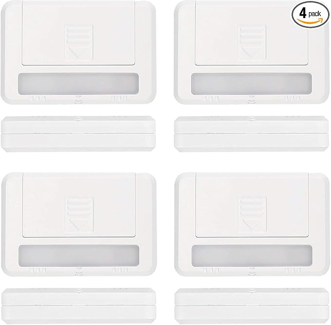 4 Pack Magnetic Door Open Sensor Cupboard Drawer Closet Light Battery Operated Automatic Turn On ... | Amazon (US)