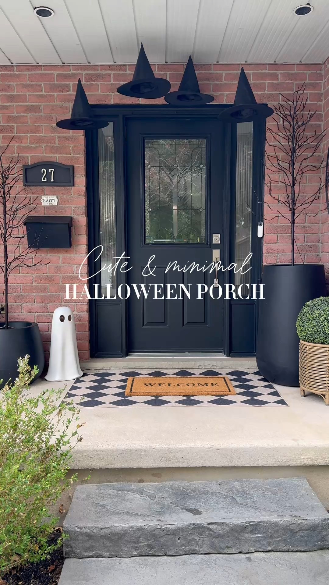 CUTE & MINIMAL HALLOWEEN PORCH👻

I am not a big Halloween girlie but I always try to do a little something on the front porch for the kids. This year I kept it cute and simple. I added some lighted twig trees in my pots. Hung some floating witch hats and added the cutest little ghost. Now I just need to get some pumpkins!

#halloween #frontporch #falldecor #halloweendecor #spookyseason #fallporch #halloweendecorations

#LTKHalloween #LTKSeasonal #LTKHome