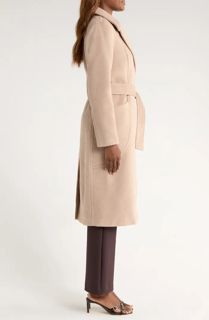 Belted Wool Blend Longline Coat | Nordstrom