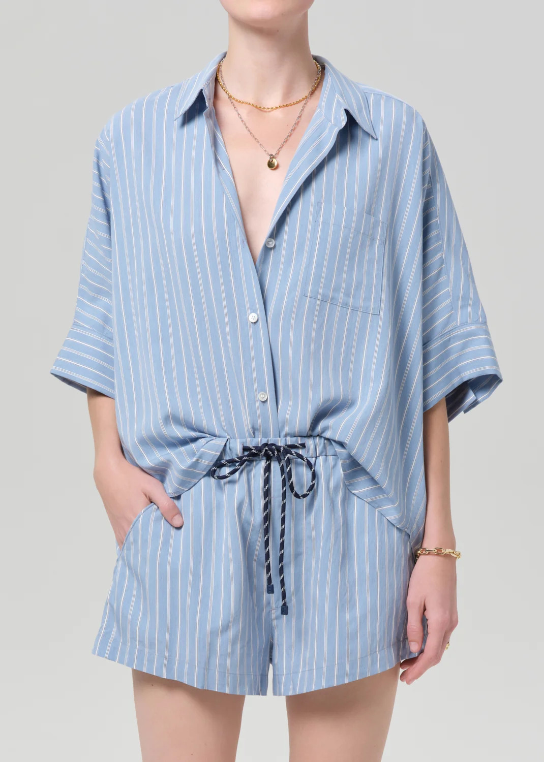 Claire Origami Shirt in Capri Stripe | Citizens of Humanity