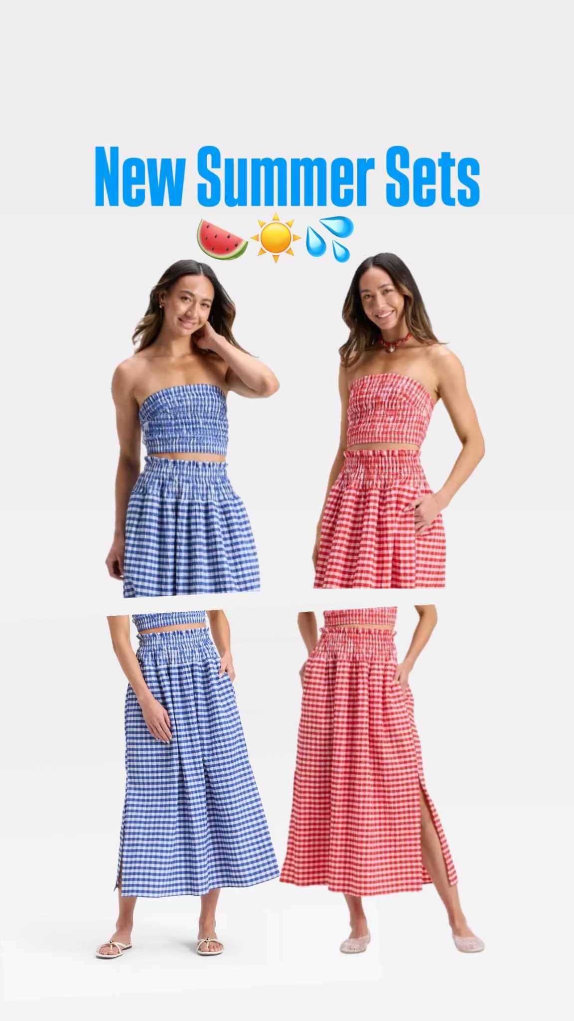 How cute are these new sets? You could absolutely pair the skirt or top with different items as well! So many adorable summer outfit possibilities! Plus they are on sale through Memorial Day!

Gingham Outfit//Summer Style//Vacation Outfit//Summer Outfitt


#LTKStyleTip #LTKFindsUnder50 #LTKSaleAlert