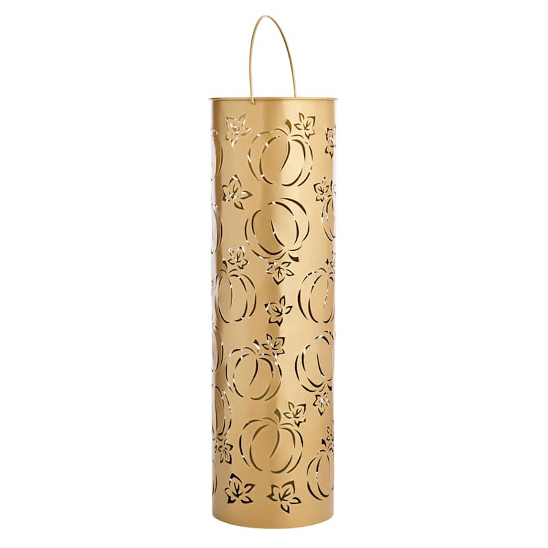 Brass Pumpkin Lantern, 24" | At Home