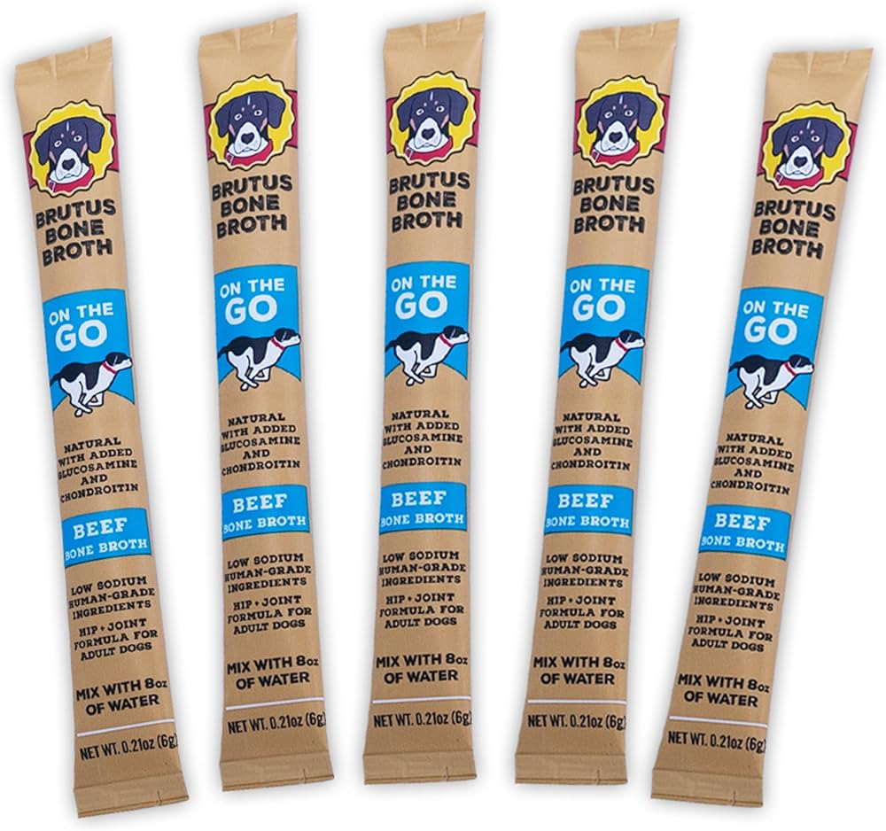 Brutus Bone Broth for Dogs - Bone Broth Powder with Chondroitin Glucosamine & Turmeric - Human Gr... | Amazon (US)