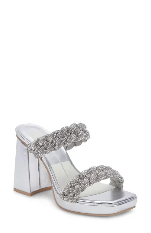 Dolce Vita Ashby Rhinestone Platform Sandal in Crystal Rhinestone at Nordstrom, Size 6 | Nordstrom