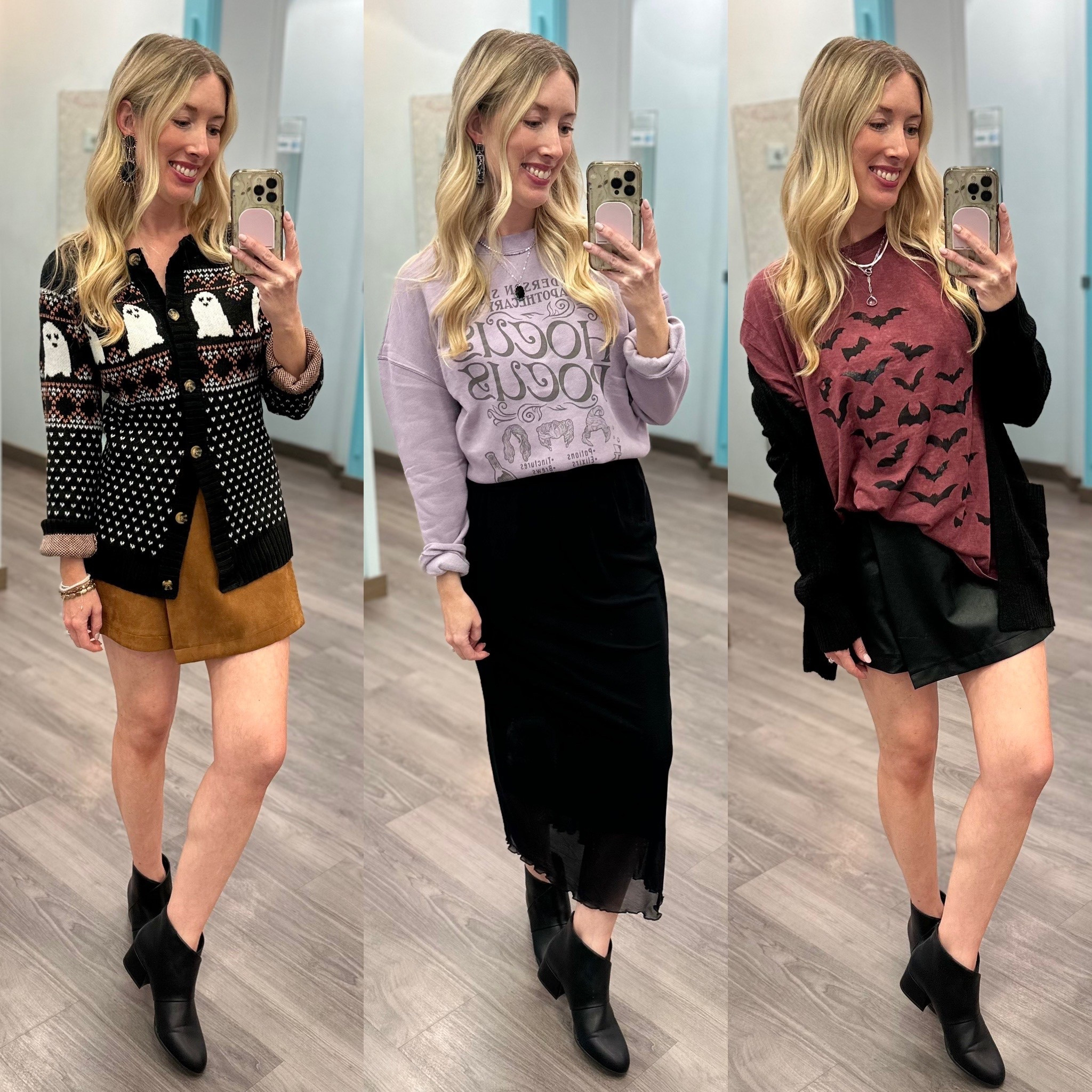 FALLOWEEN- skirt style 🖤 *sorry the midi skirt is sold out 

#LTKFallSale #LTKSeasonal