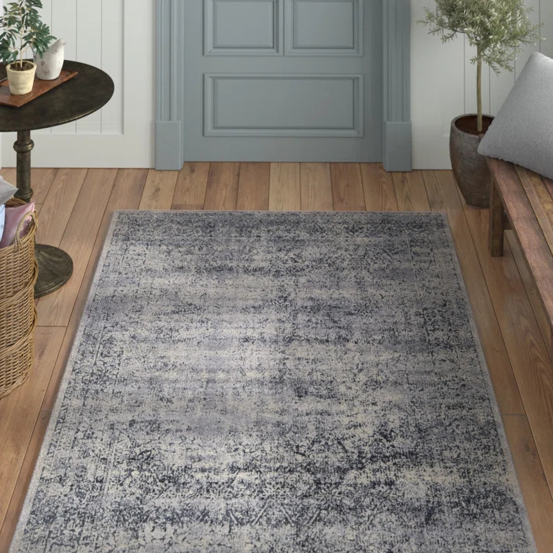 Lanett Oriental Dark Blue Area Rug | Wayfair North America