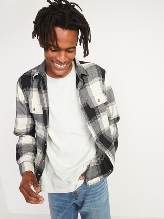 Regular-Fit Patterned Flannel Shirt for Men | Old Navy (US)