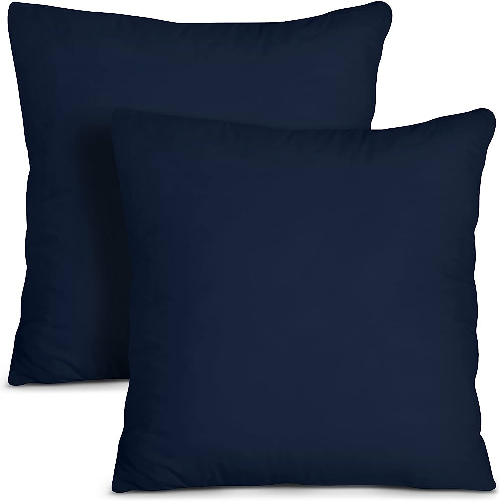 Utopia Bedding Throw Pillows Insert (Pack of 2, Navy) - 22 x 22 Inches Bed and Couch Pillows - In... | Amazon (US)