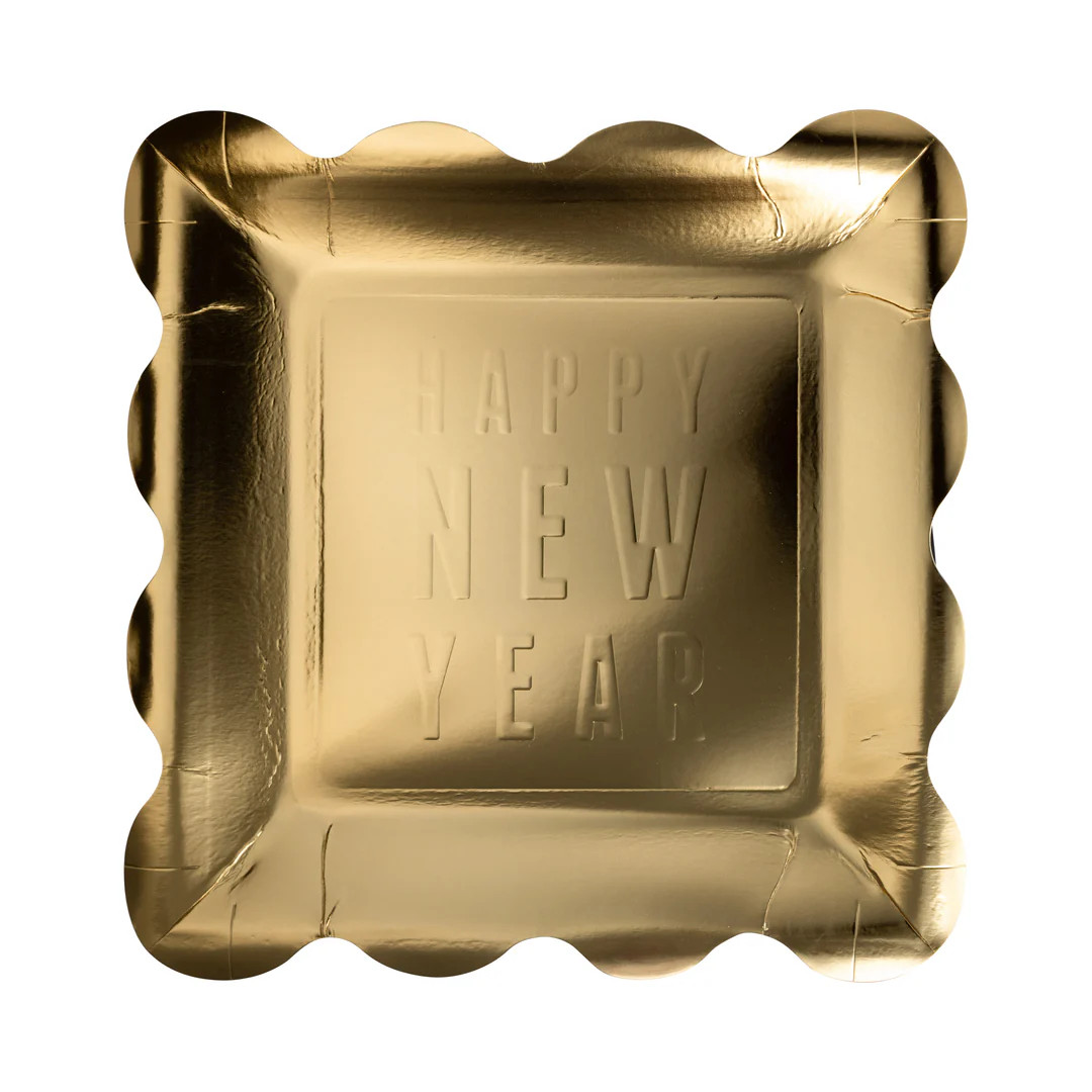 Happy New Year Embossed Plate | My Mind's Eye