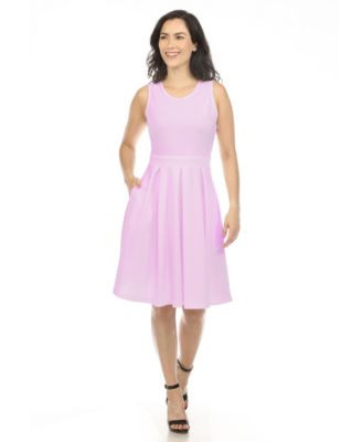 Women's Solid Fit and Flare Dress | Macy's