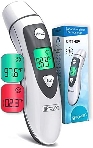 iProven Thermometer for Adults Forehead and Ear - Fever Alarm, 1 Second Reading, Color Temperatur... | Amazon (US)