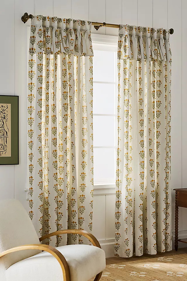Eudora Cotton Printed Valence Curtain | Anthropologie (US)