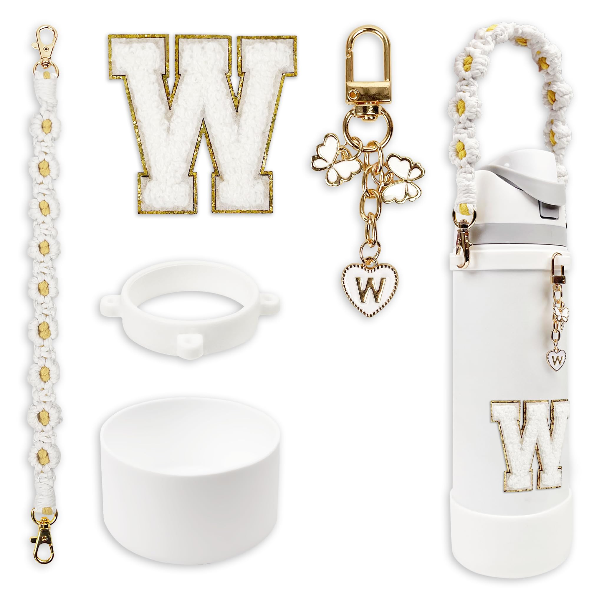 SITKOL Silicone Boot Cute Monogram Set Compatible with Owala Water Bottle 24 oz, 32 oz, 40 oz - P... | Amazon (US)