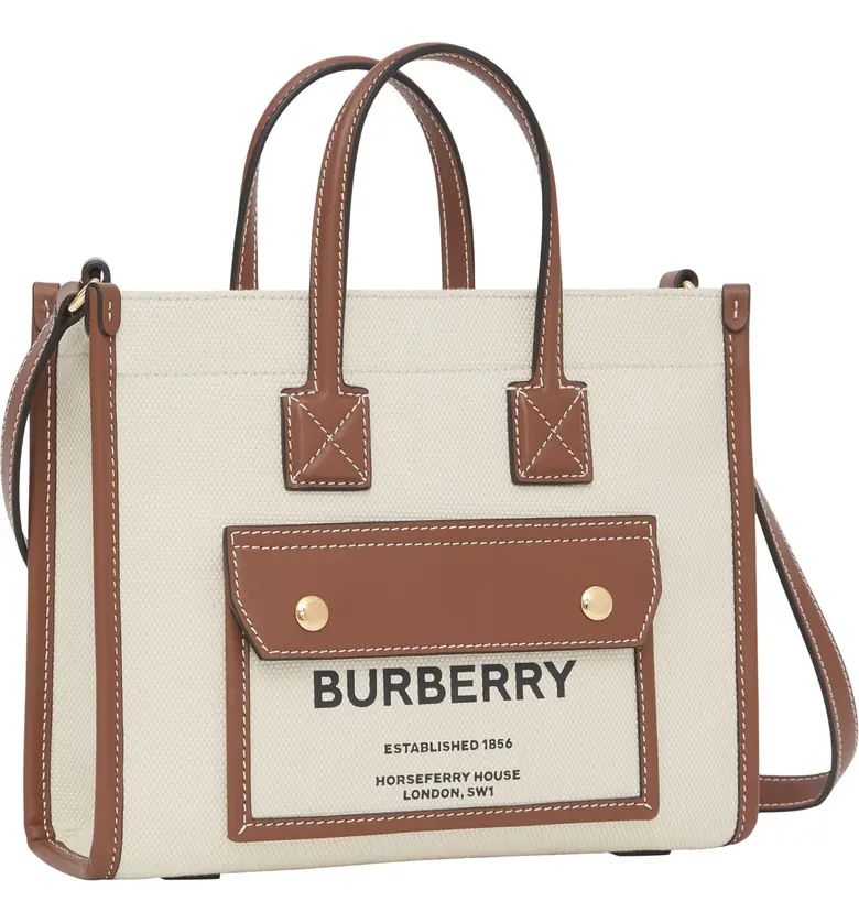 Burberry Mini Towner Horseferry Print Canvas & Leather Tote | Nordstrom | Nordstrom