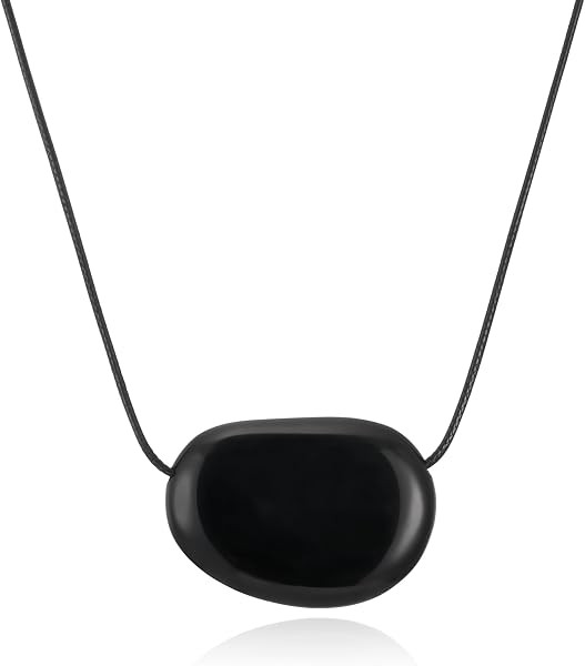 Dr's gift Silver Plated Pebble Pendant Necklace for Women | Amazon (US)