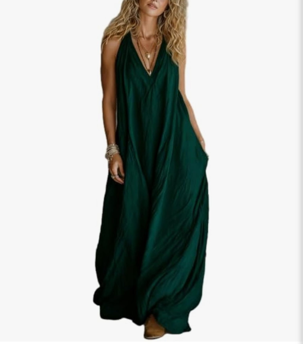 Women's Sleeveless V Neck Wide Leg Jumpsuit Flowy Casual Beach Vacation One Piece Outfit

#LTKootd #LTKgrwm #LTKMidsize