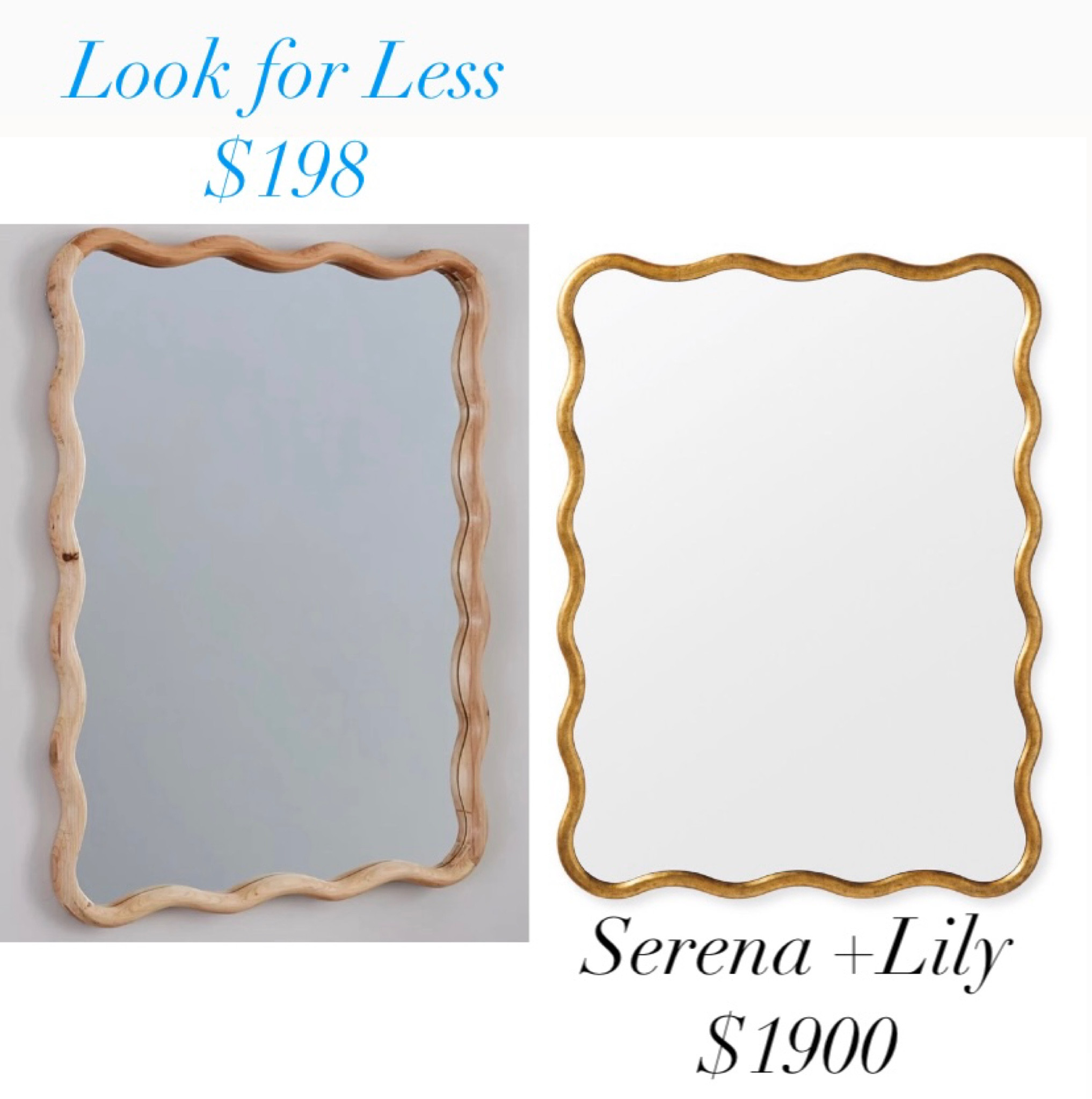 Designer Look for Less , Serena and Lily wave mirror , under $200 , scallop mirror , home decor , designer look for less , Serena and lily dupe , coastal home 

#LTKstyletip #LTKhome #LTKFind