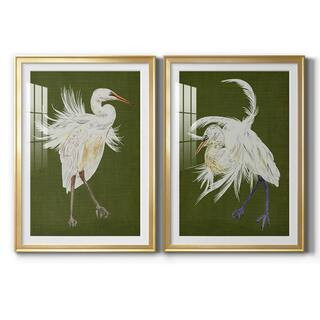 Wexford Home Heron Plumage III by Wexford Homes 2-Pieces Framed Abstract Paper Art Print 22.5 in.... | The Home Depot