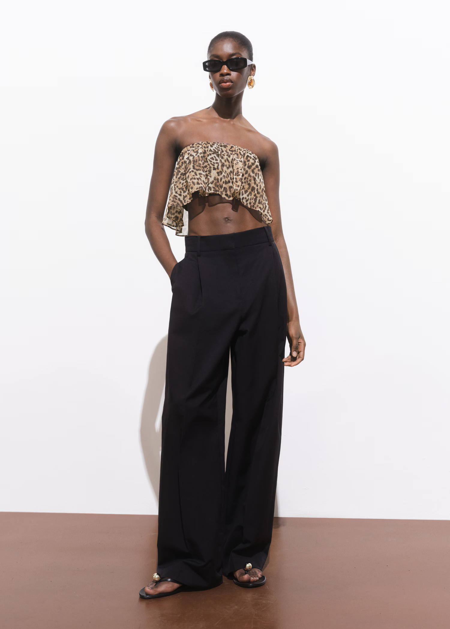 Leopard-print crop top - Women | MANGO United Kingdom | MANGO (UK)
