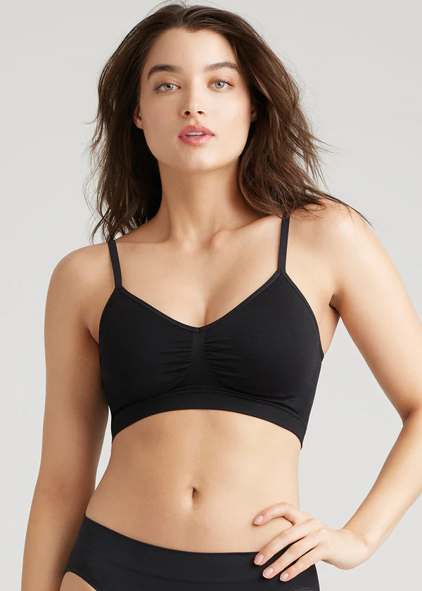 V-Neck Bralette w/ Removable Pads - Black
                  
                  Seamless Comfortab... | Yummie
