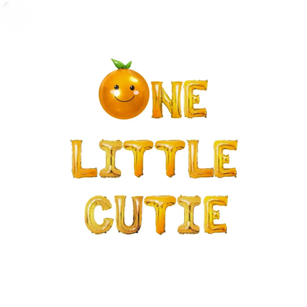 One Little Cutie Banner 16 Inches | Orange Theme Girls 1st Birthday Party Fruit Orange Birthday F... | Etsy (US)