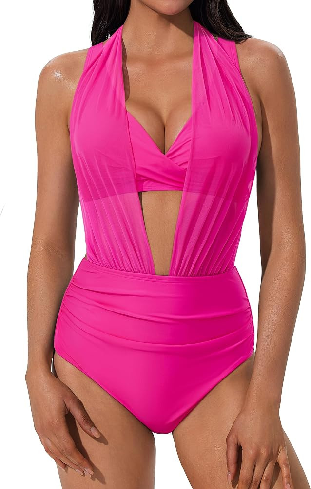 SUUKSESS Women 2 Piece Bikini Set High Waisted Tummy Control Swimsuits | Amazon (US)