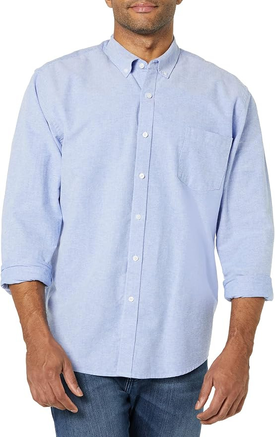 Amazon Essentials Slim-Fit Dress Shirts for Men - Long-Sleeve, Pocket, Button-Down Oxford Shirt | Amazon (US)